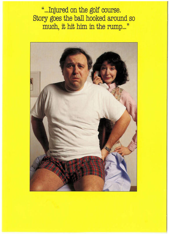 Injured Rump Golf Humor Card | On The Ball Promotions