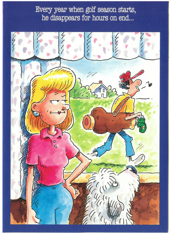 Golfing Season Funny Greeting Card