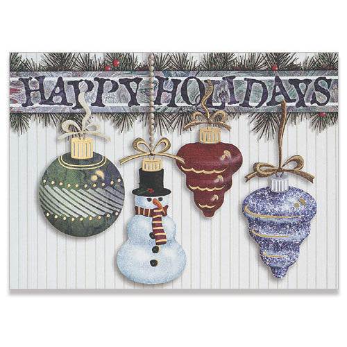 Hanging Ornaments Holiday Card