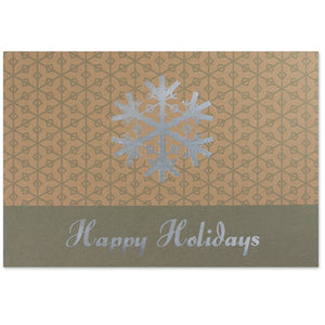 Silver Snowflake Holiday Card