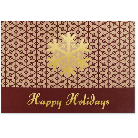 Gold Snowflake Holiday Card