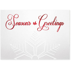 Red Snowflake Holiday Card