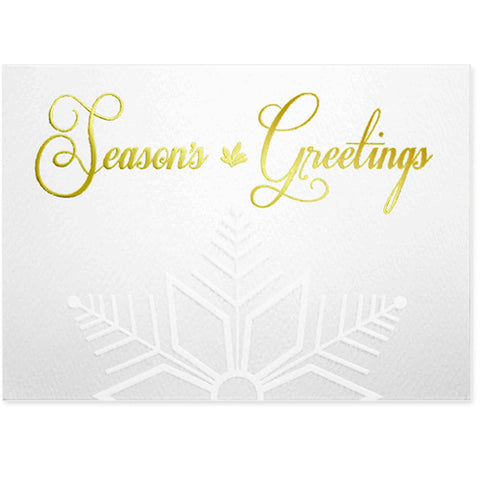 Gold Snowflake Holiday Card