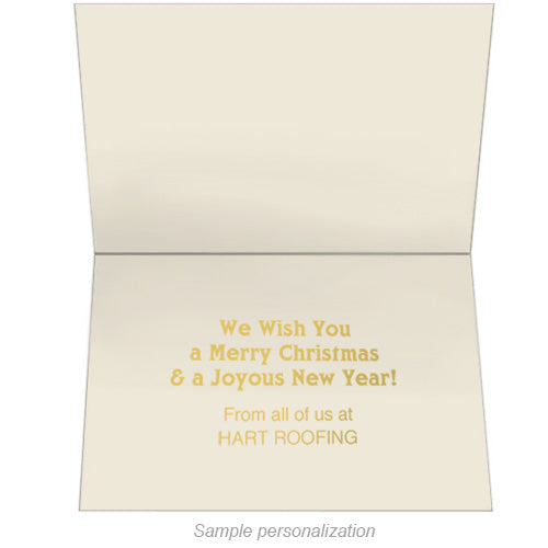 Raised Foil Bow Holiday Card