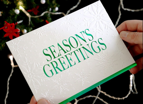 Shimmering Snowflakes Holiday Card