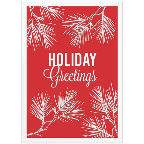 Pine Greetings Holiday Card