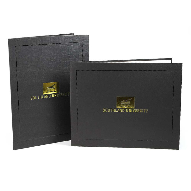 Personalized Deckle Edge Certificate Folder for 8.5x11