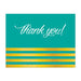 Teal and gold business thank you card