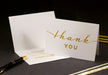 Minimalistic thank you note card with stock sentiment and logo imprint