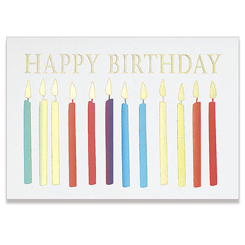 Rainbow Candles Birthday Card