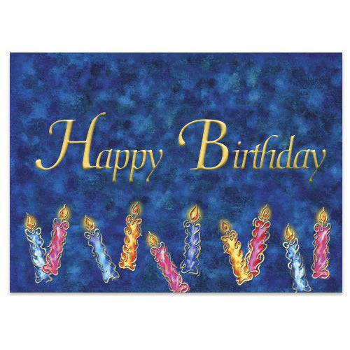 Colorful Candles Birthday Card