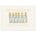 Ivory greeting card with gold foil-accented birthday candle design