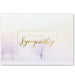 Delicate twilight sympathy card with gold foil design accent