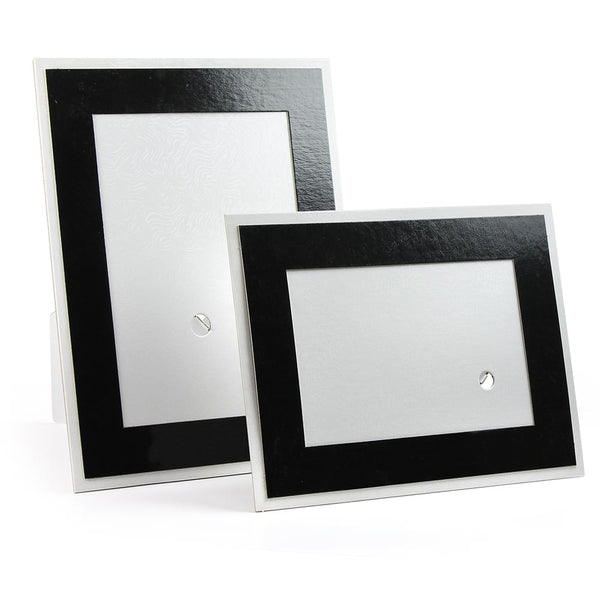 Blank black on white glossy cardboard picture frames