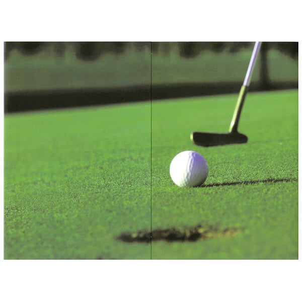 Golf Gatefold Photo Folder for Horizontal 4x6 or 5x7 Prints