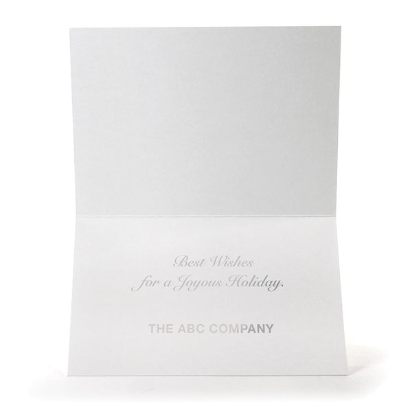 Stock sentiment and sample company logo imprint in silver foil