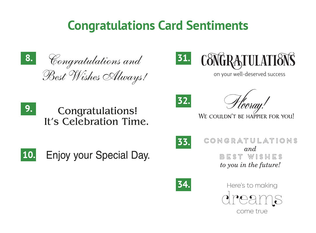 Elegant Black Congratulations Card | On The Ball Promotions