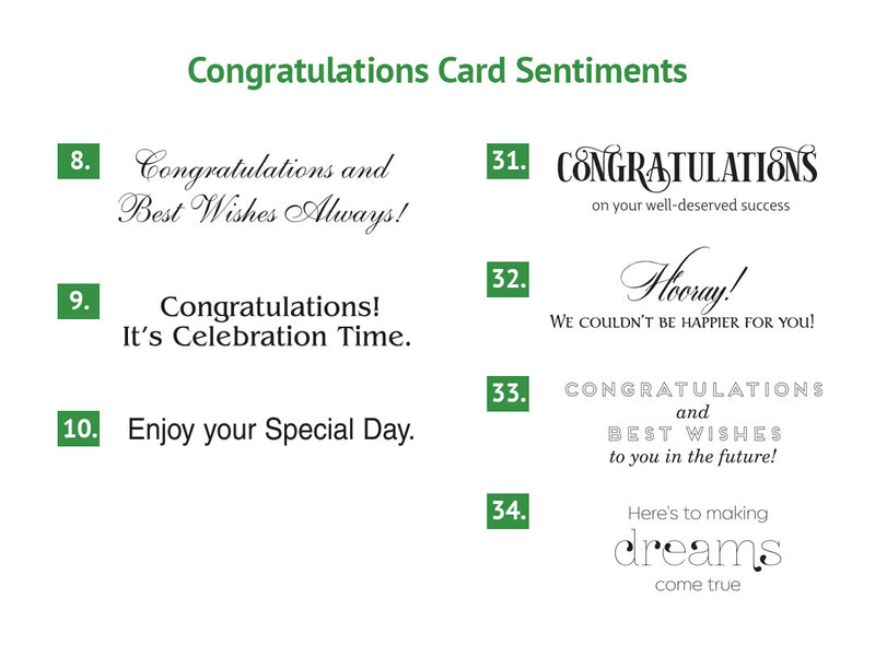 Gold Stripes Congratulations Card - White