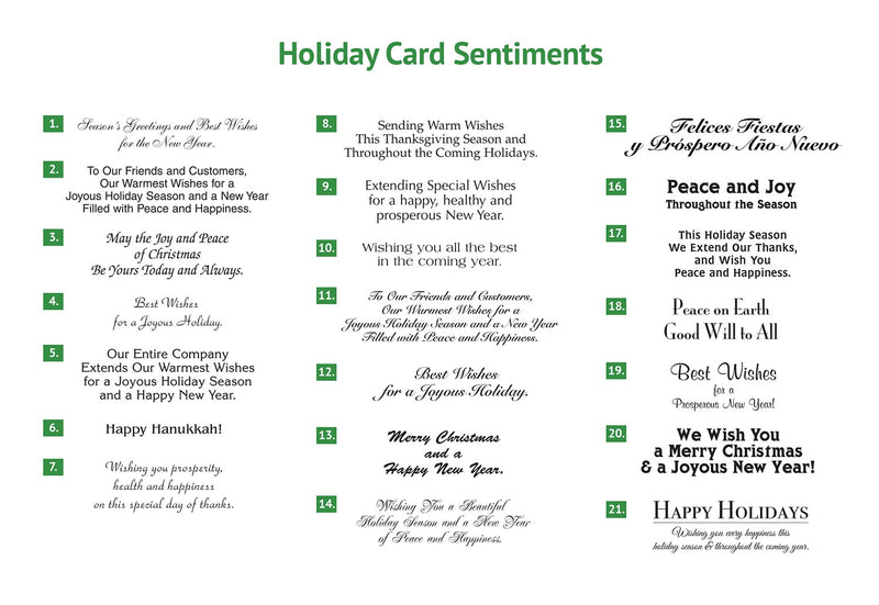 Holiday Card Sentiments