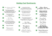 Christmas card sentiment options